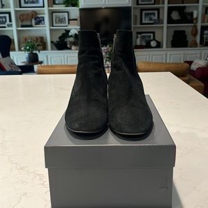 Aquatalia made in Italy black suede boots. Barely worn. 2.25 inch heels.